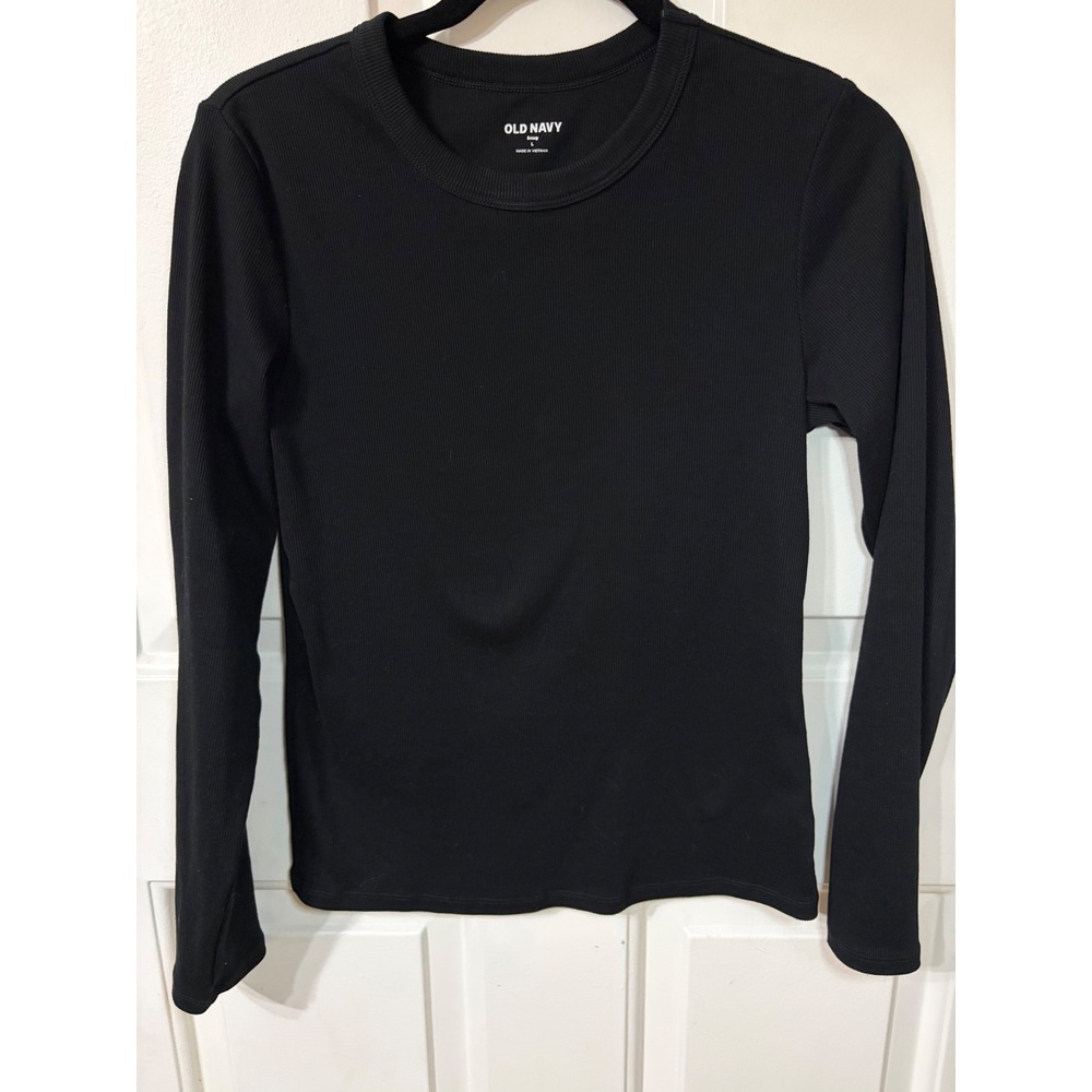 Old Navy | Snug Ribbed Long Sleeve Tee | L || Black|